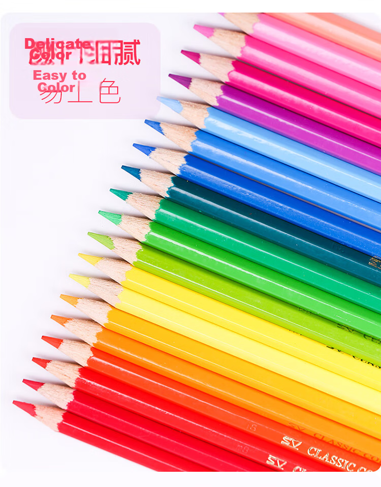 Faber-Castell Classic Knight Oil-Based Colored Pencils 48 Colors Hand Drawing Coloring Pens 115848 Red Metal Box Art Sketching Set 7