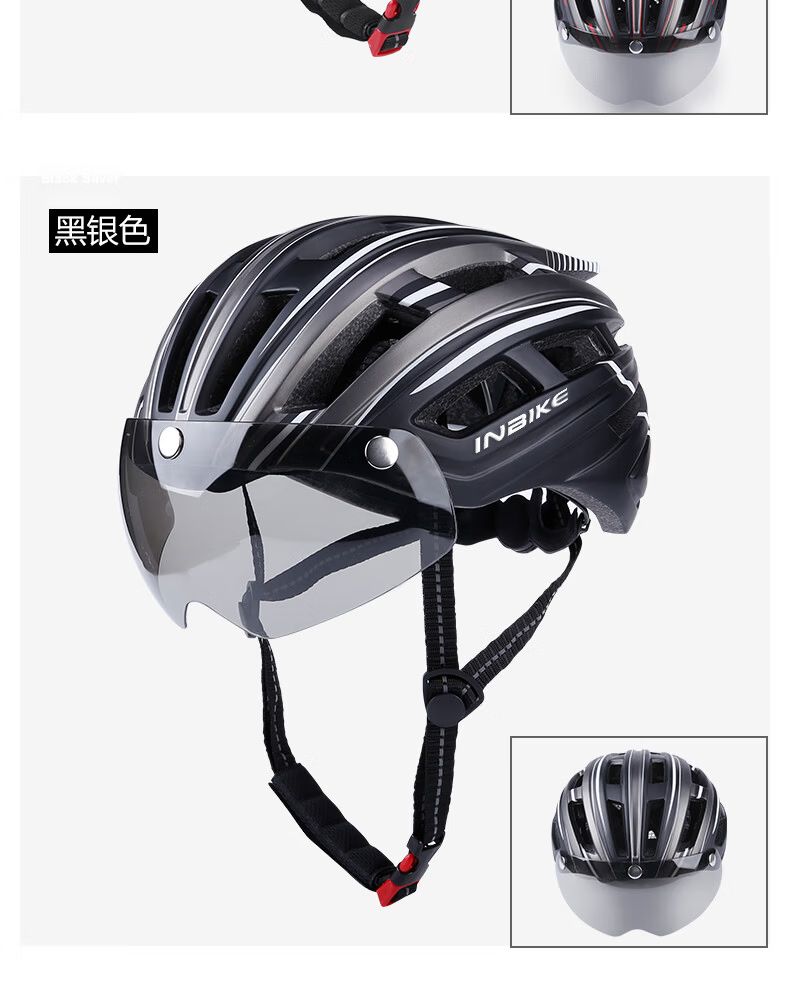 Inpeak Mountain Road Bike Helmet with Integrated Windshield Unisex Safety Cycling Cap Equipment 11