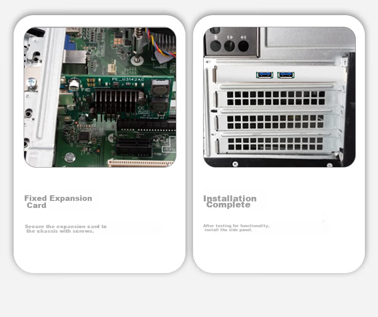 EB-LINK PCIE to 4-Port USB3.0 Expansion Card, Desktop Computer with Pre-Installed Optical Drive Panel, 19-Pin Interface, Renesas (NEC) Chip, USB Adapter Card, Independent Power-Free 11