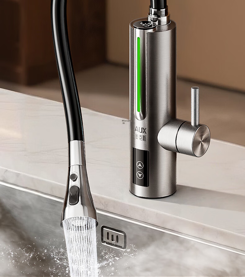 AUX Electric Hot Water Tap, Instant Heating Faucet, Dual-Use for Cold And Hot Water, Kitchen And Balcony Household Water Heater 26