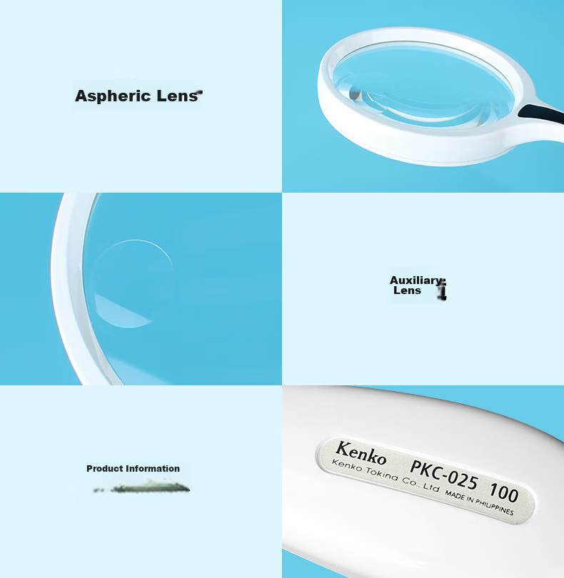 KENKO Japanese Handheld Reading Magnifier (With Auxiliary Magnifier), 60mm, PKC-022 16