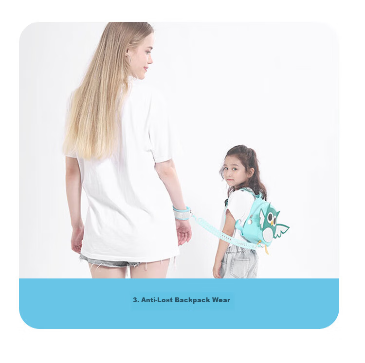 9i9 Baby Anti-Lost Backpack with Safety Harness Leash Dual-Use Kindergarten Dinosaur Backpack A29 9