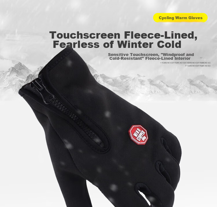 BWNK Sports Ski Gloves, Winter Warm Gloves, Windproof, Cold-Resistant, Waterproof, Thickened Cycling Gloves, Riding Gloves, Winter Men's 1