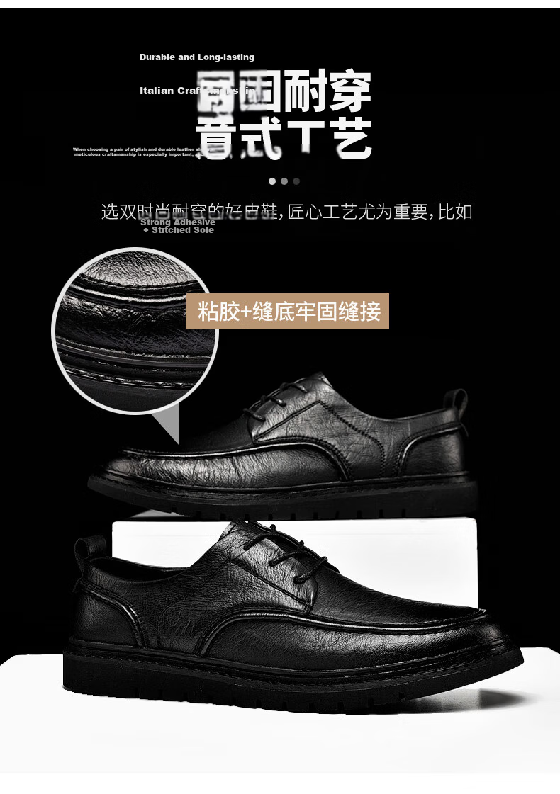 MULINSEN Men's Business Casual Shoes, Soft Sole Work Formal Shoes, Men's Shoes, Size 40, Black, 99136 13