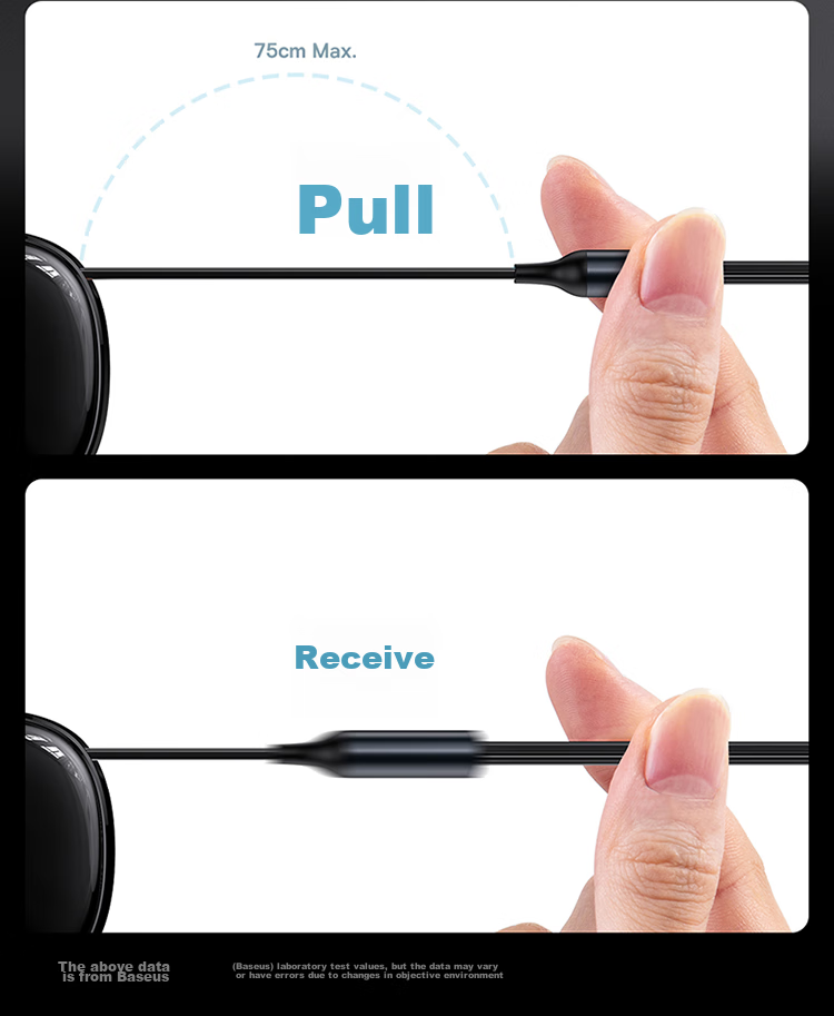 BASEUS Car Charger Retractable Cable, One-To Cigarette Lighter Adapter with Built-In Cord, Super Fast Charging, Compatible with Apple 18 Pro Max, Huawei, Xiaomi 7