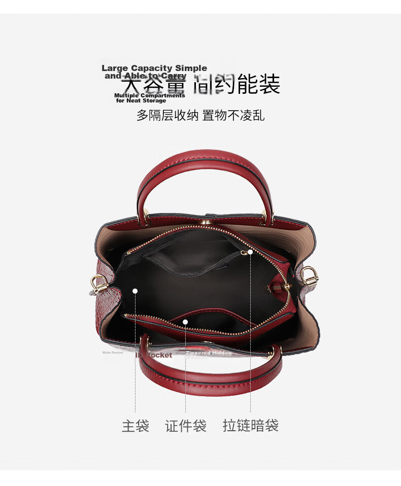C.BANNER Genuine Leather Women's Handbag Crossbody Large Capacity Tote Bridal Wedding Bag Birthday Gift Premium Feel for Girlfriend Wife 5