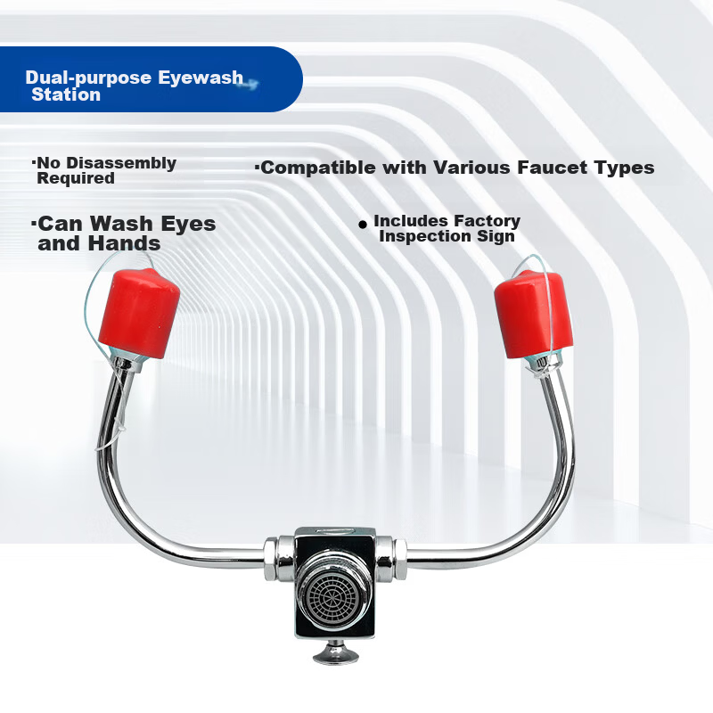 Jinggan Dual-Use Faucet Eye Washer Laboratory 304 Stainless Steel Simple Emergency Eye Wash Station