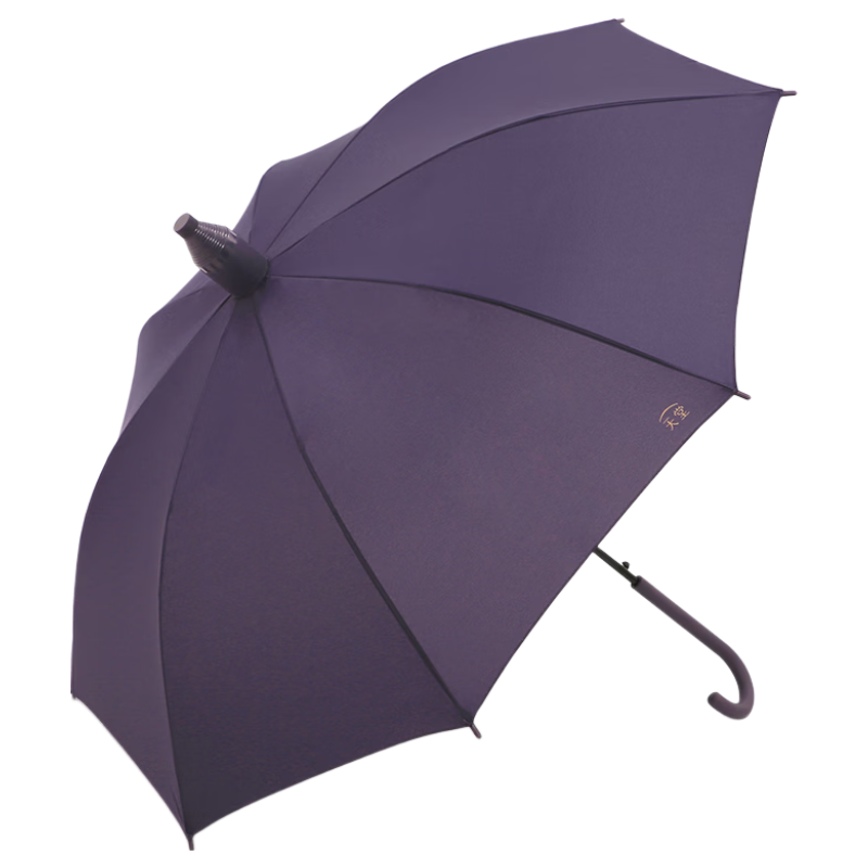 Paradise Umbrella Windproof Rain Umbrella Long Handle Large Reinforced Anti-Wind Water-Repellent Semi-Automatic Purple Orchid