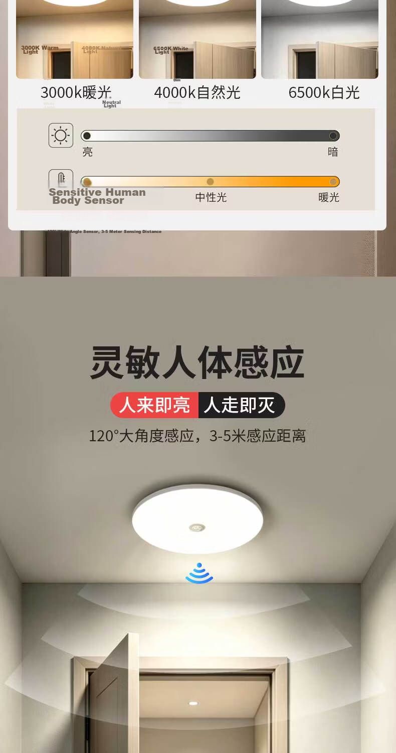 LABOT Ultra-thin LED Waterproof Ceiling Light Round Dustproof Moisture-proof Insect-proof Bathroom Balcony Bedroom Corridor Lamp 20W White Light 8
