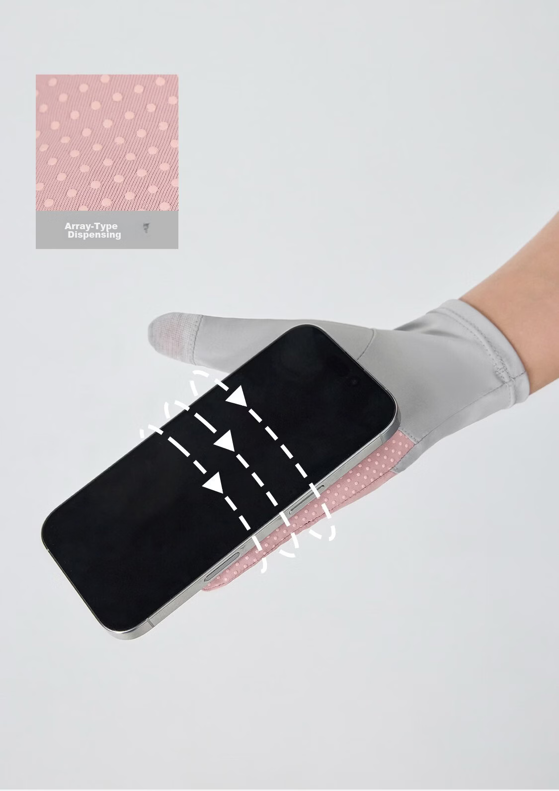 Keep Flexible Touchscreen Ice Silk Ultra-Thin Double Protection Cycling Gloves for Women Car Driving Cooling Sun Protection Non-Slip Early Cherry Pink 8
