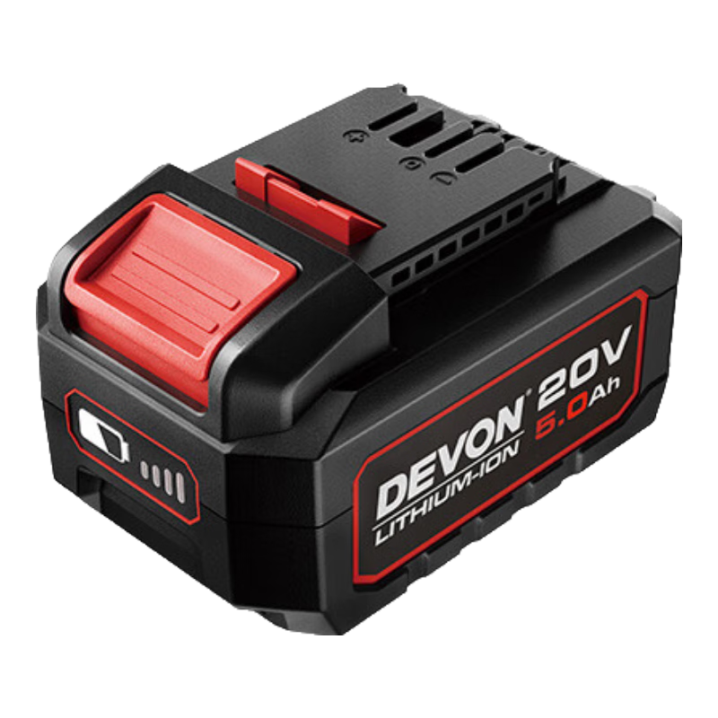Devon 20V Platform 5.0Ah Battery with Imported Cell Upgrade for Rotary Hammer, Electric Drill, Angle Grinder, and Wrench - 5.0Ah Battery
