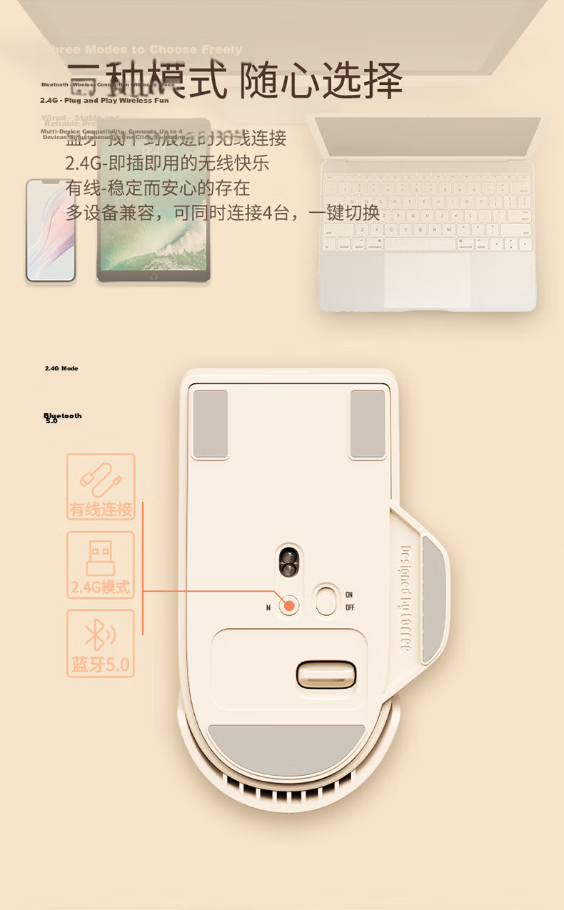 LOFREE Small Tilt Wireless Tri-Mode PBT Office Mouse OLED Display DPI Portable for Home and Office 12