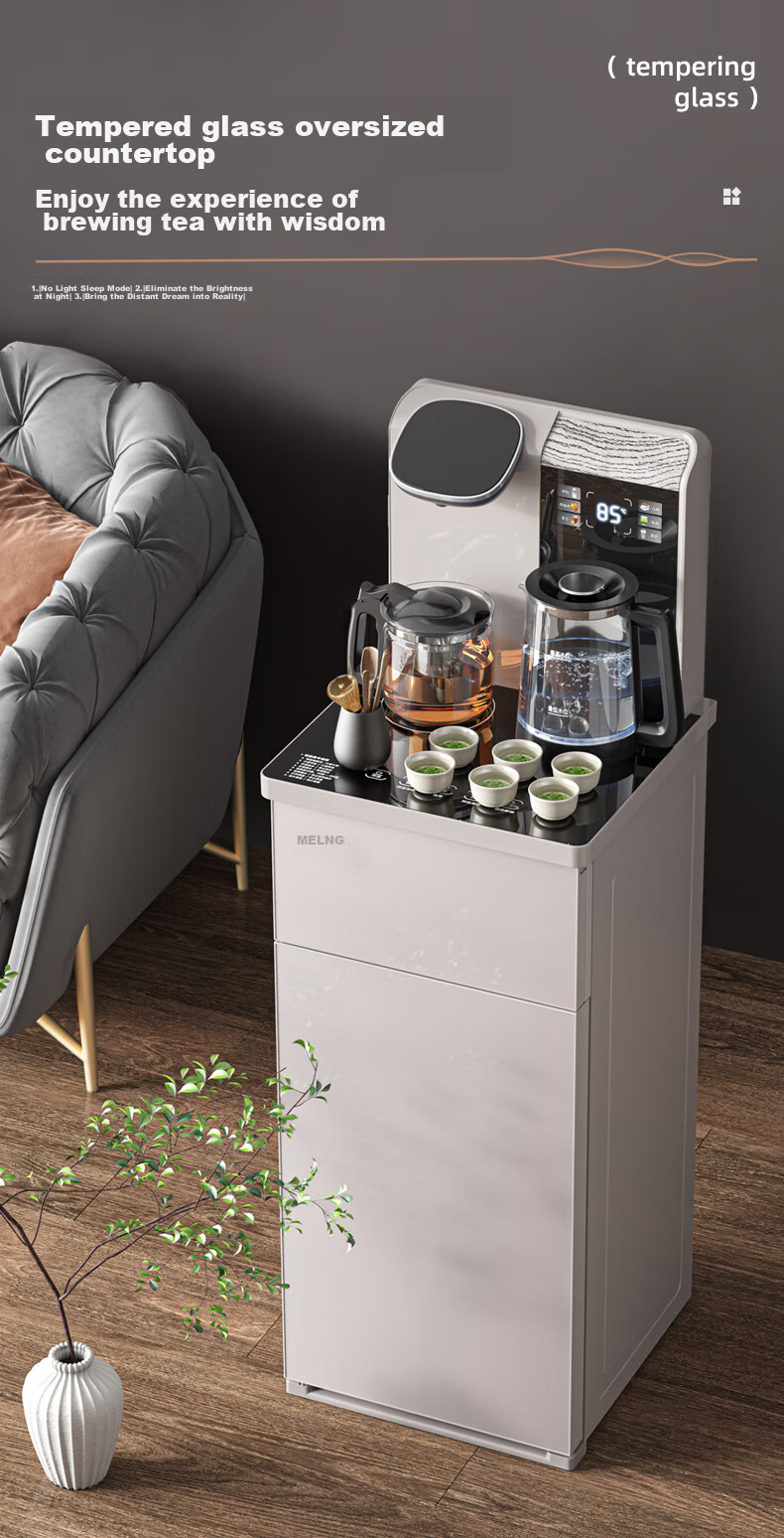 MeiLing Tea Bar Machine, Home Smart Voice-Controlled Multifunctional Remote Control Large Screen Upright Bottom-Placed Cooling And Heating One-Key Temperature Selection Water Dispenser, Cold And Hot Model MY-C575B (Shachu Mi) 16