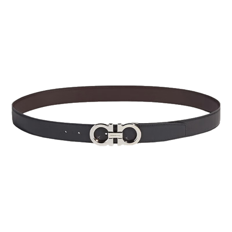 Ferragamo Men's Reversible GANCINI Adjustable Belt 0686671_C_100 Gift for Boyfriend