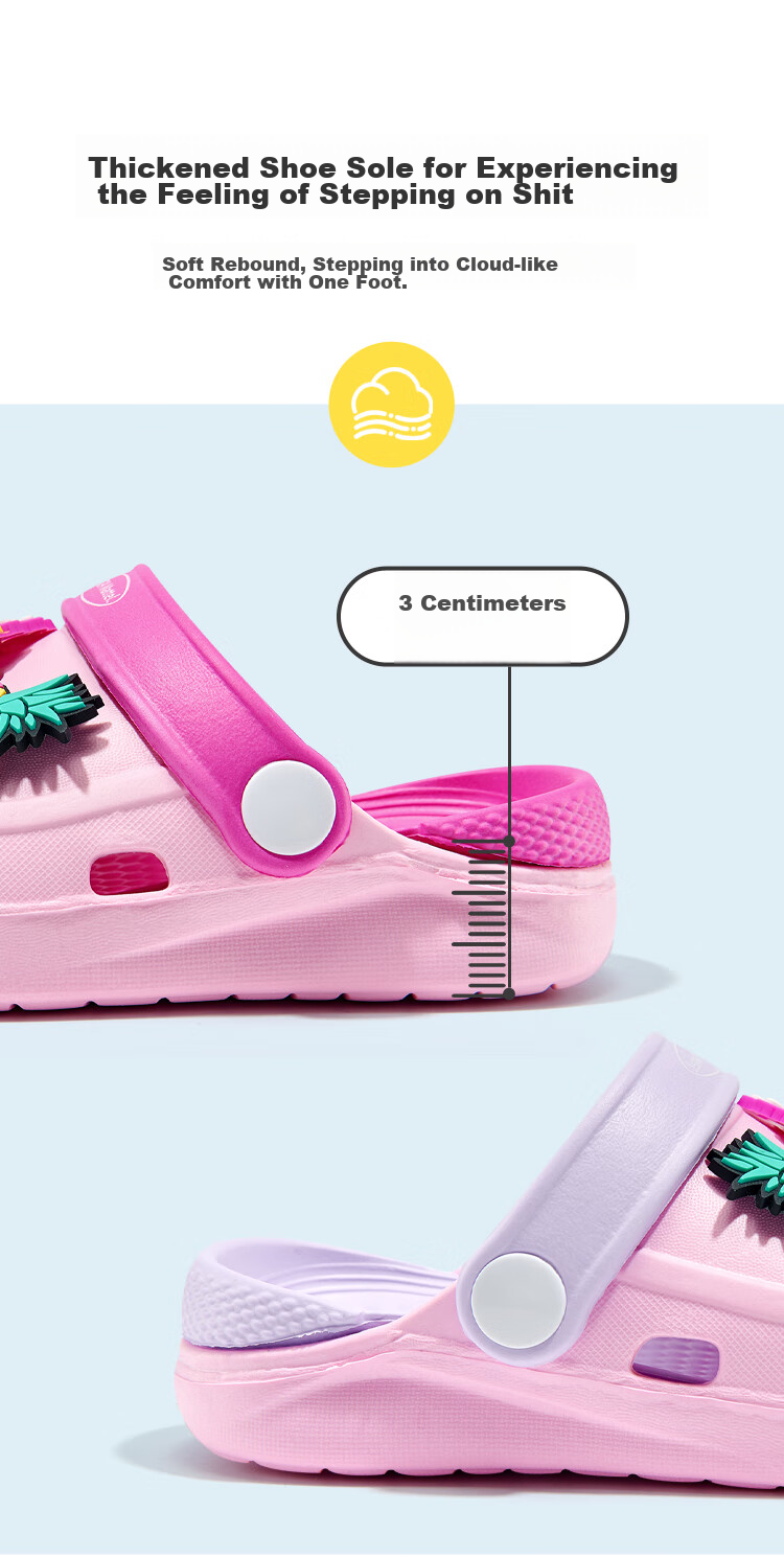 Barbie Children's Sandals, Summer Kids' Clogs, Girls' Beach Sandals, Girls' Slippers, BB240010, Pink/purple, Size 180 7