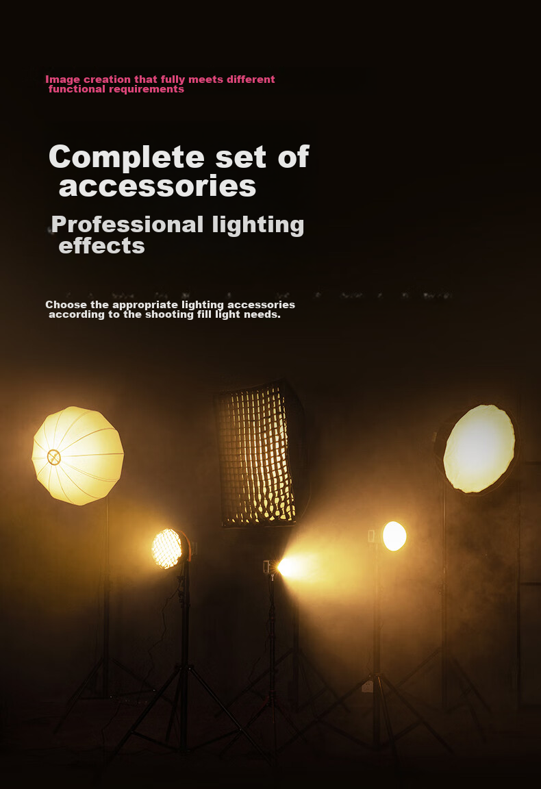 Zhiyun X60 Live Streaming Photography Light, 60W Professional Portable Fill Light, LED Phone And Camera Small Video Light, Indoor And Outdoor Shooting Constant Light, X60 Standard Configuratio 16