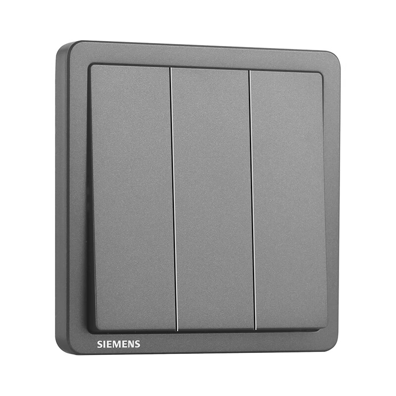 SIEMENS Выключатель тройной одинарный Zhi Dian Dark Gray Silver 5TA14313NC07