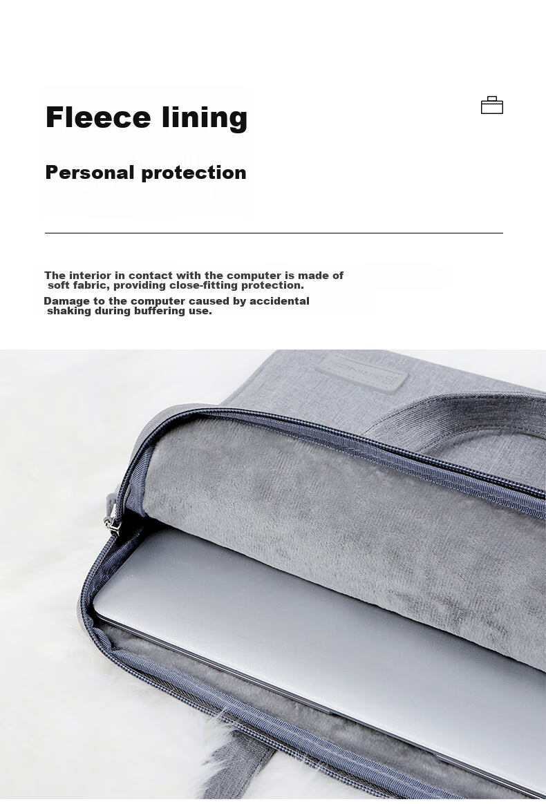 BRINCH Laptop Bag Handheld Suitable for Men And Women, Compatible with Huawei And Apple 15.6-Inch Business Lightweight Notebook Computer Bag 4
