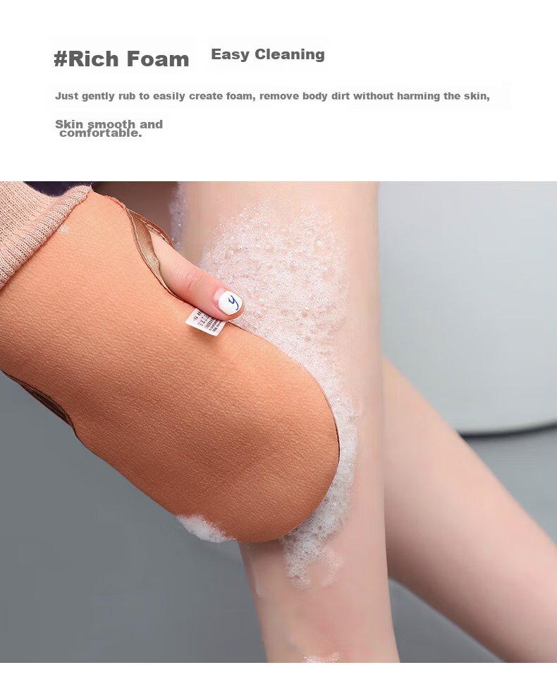 Grace Exfoliating Washcloth, Double-Sided Thick Scrubbing Tool for Bathing, Adult Home Use Back Scrubber Glove 6