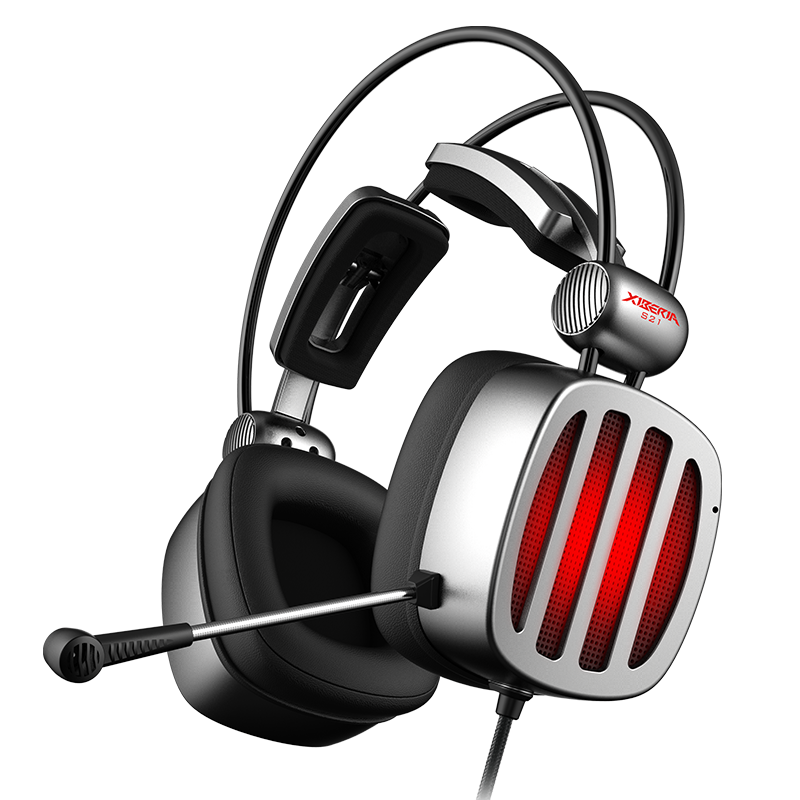 XIBERIA S21 Gaming Headset, Over-Ear Computer 7.1 Sound, Wired Earphones for Mobile Phones, Compatible with Delta Audio [Same As Used by Professionals]
