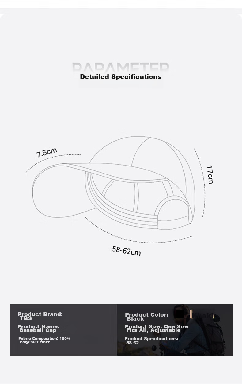 XTEP Baseball Cap for Men And Women, Stylish Breathable Hat, Duck Tongue Cap, Face-Slimming, All-Season Sun Protection Hat 10