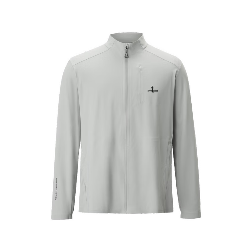 Biyinlefen [Green Jacket Cooling Sun Protection] 2026 Spring New Men's Outdoor Sports Casual Commuter Stand Collar Knit Jacket
