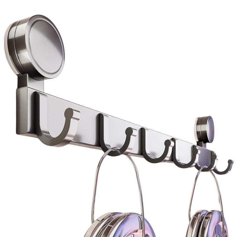 Baihan Suction Cup Bathroom Hook No-Drill Wall-Mounted Towel and Washstand Rack