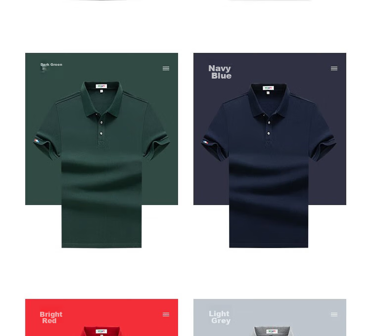 LIMENG Men's Short Sleeve T-Shirt Summer Solid Color 100% Cotton Polo Shirt Light Gray 4XL 10
