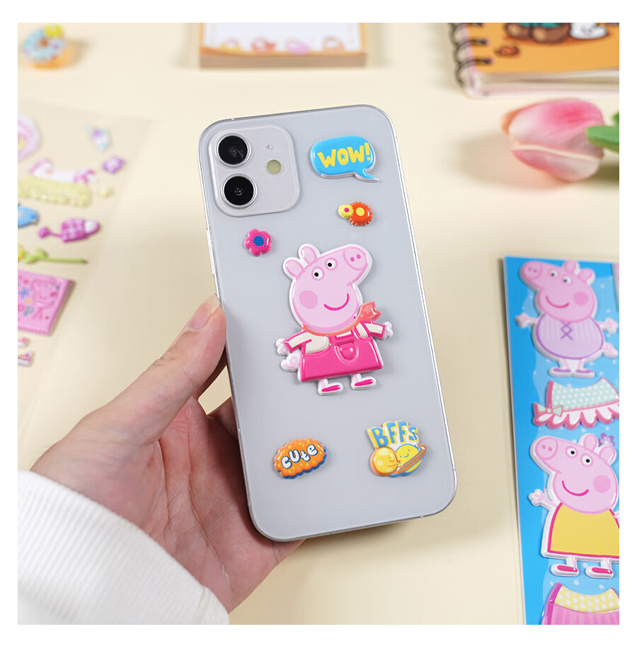Danmiqi Peppa Pig Children's 3D Cartoon Stickers, Foam Stickers, Reward Stickers for Boys And Girls, Decorative Stickers, Toy Gift 6