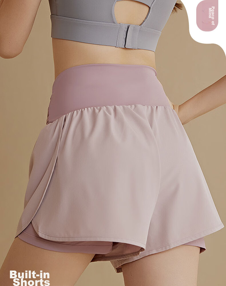 XUEXIMAN Yoga Shorts for Women, Anti-Chafing Breathable Quick-Dry Shorts, Running Training High-Waist Fitness Pilates Shorts, Summer Three-Quarter Length 9