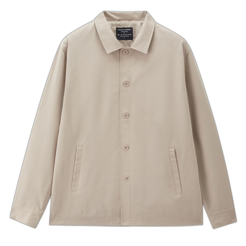 Giordano Men's Casual Jacket 2026 Spring New Outdoor Loose Lapel Coach Jacket 13076302