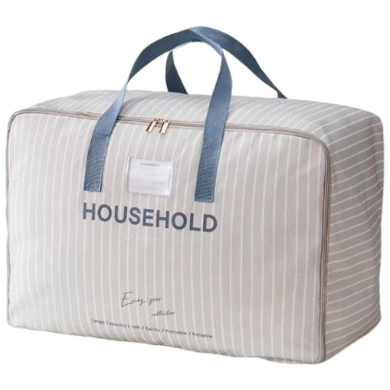 EACHY Oxford Cloth Moving Packing Bags Clothes Quilt Storage Bags Luggage Organizer Bags Double-Layer 70L Berlin Mist