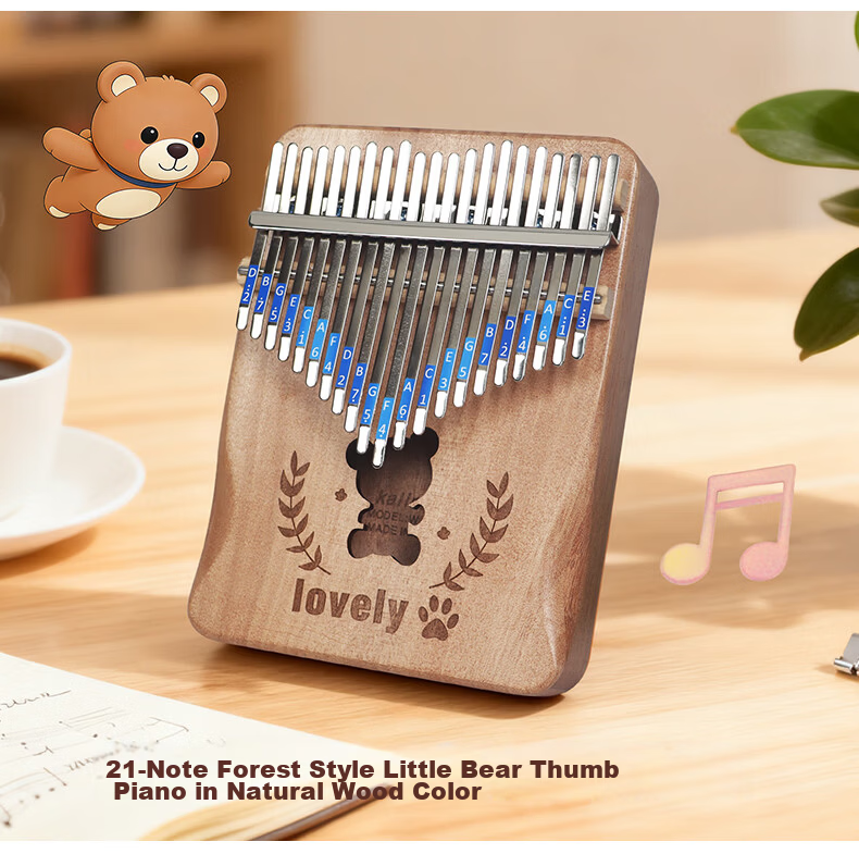 Asaska Kalimba Thumb Piano Portable Pocket Niche Musical Instrument Toy Gift for Lovers Children Christmas Birthday for Girls 8