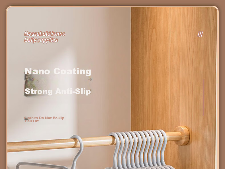 40,000 KM Thickened Household Non-Slip Clothes Hanger Enlarged and Reinforced Shoulder-Friendly High Manganese Steel Heavy-Duty Clothes Rack for Rental and Dormitory Use 8