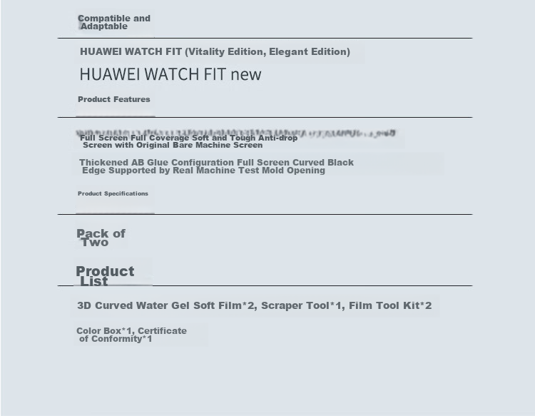 ESCASE Huawei WATCH FIT New Tempered Glass Screen Protector, 2-Pack, 6D Hot Bending, Shockproof, Shatterproof, Scratch-Resistant, Replacement Guaranteed 15