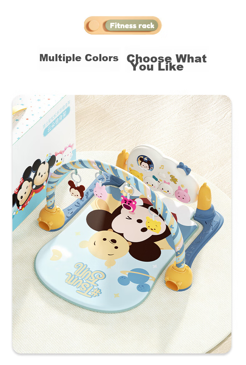 Disney Newborn Multifunctional Play Gym with Foot Piano Stroller 5-in-1 Baby Full Moon Gift First Birthday Present 17
