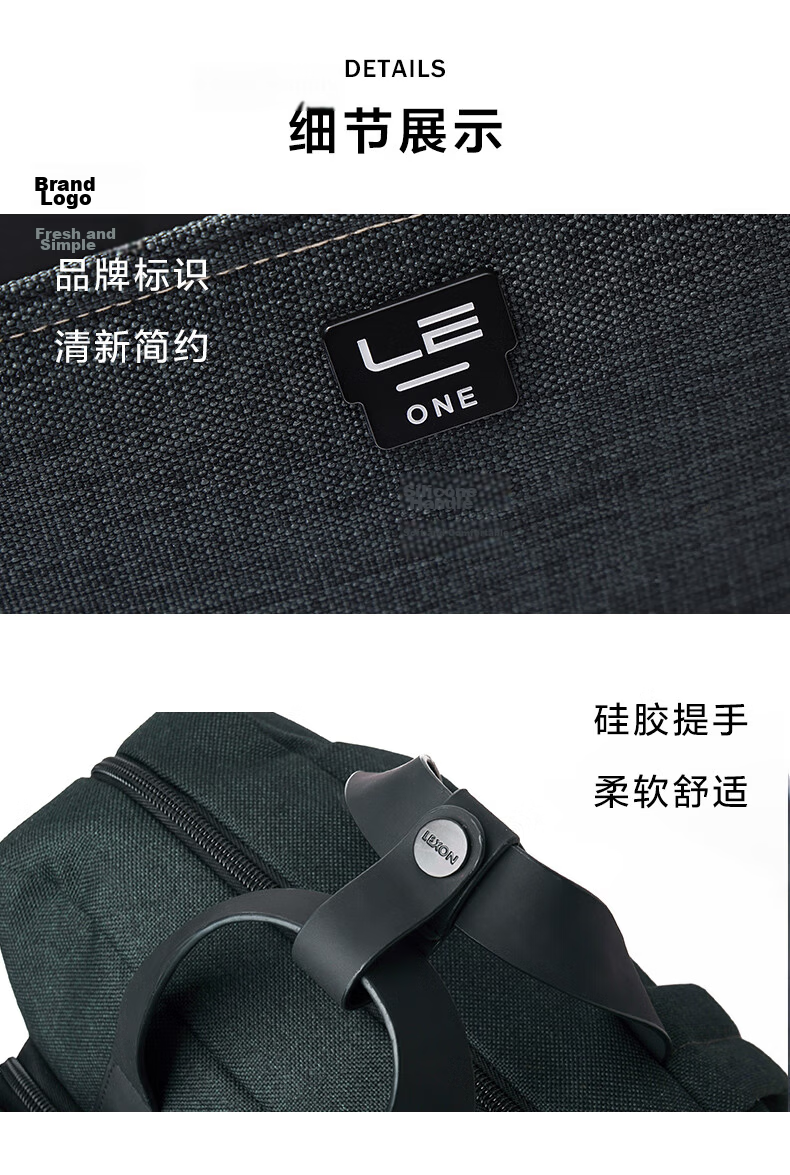 LEXON Casual Men's Backpack 14/15.6 Inch Laptop Bag Commuter Travel Lightweight School Bag Green 12