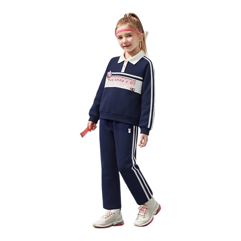 Disney Girls' Fashion Set 2026 Spring New Children's Jacket Sweatshirt Sweatpants Sports Two-Piece School Style