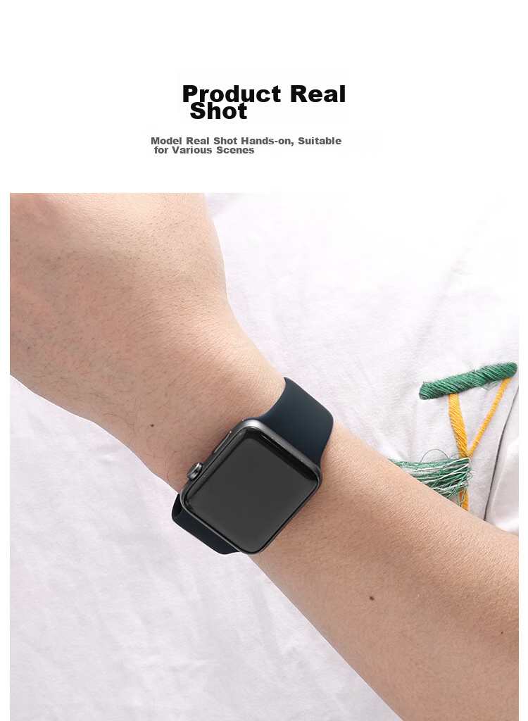 MSSM Compatible Silicone Watch Band for Apple Watch, Suitable for Apple IWatch Series 11/ultra4/S12/10/9/SE3 Sports Bands for Men And Women, Starlight Color, Sizes 38/40/41/42 13