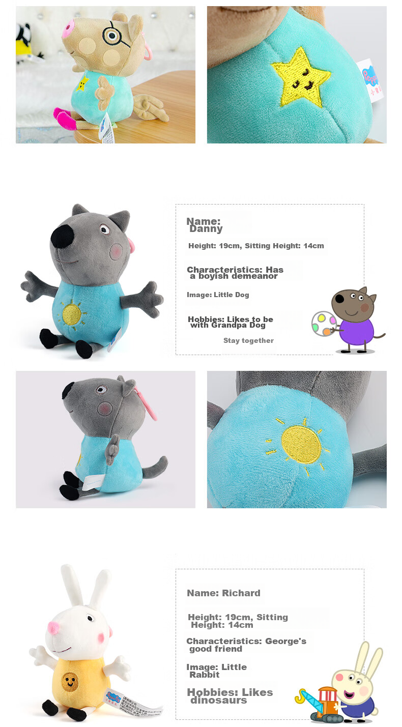 Xiaozhupeiqi Toy Plush Doll, Little Lamb Suzi Stuffed Animal, Children's Backpack Pendant, Birthday Gift for Kids over Three Years Old 8