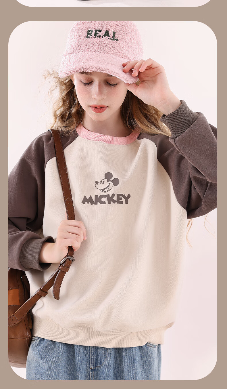 Disney Children's Sweatshirt, Girls' Autumn Top for Older Kids, Stylish Preppy Outfit for Girls, DS022 Navy Blue, 150cm 13