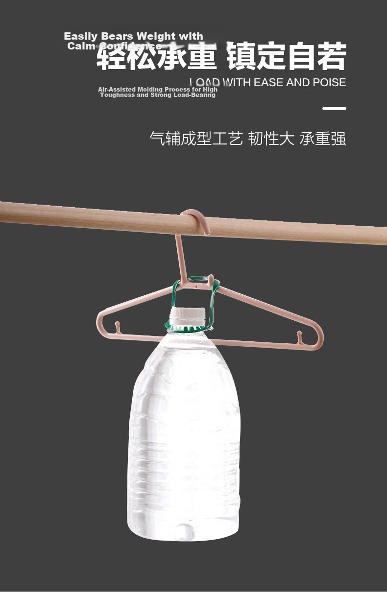 CHAHUA Coat Hangers, Non-Slip Clothes Hangers, Garment Rack Drying Hangers, Clothes Support Hangers, 18-Pack 4