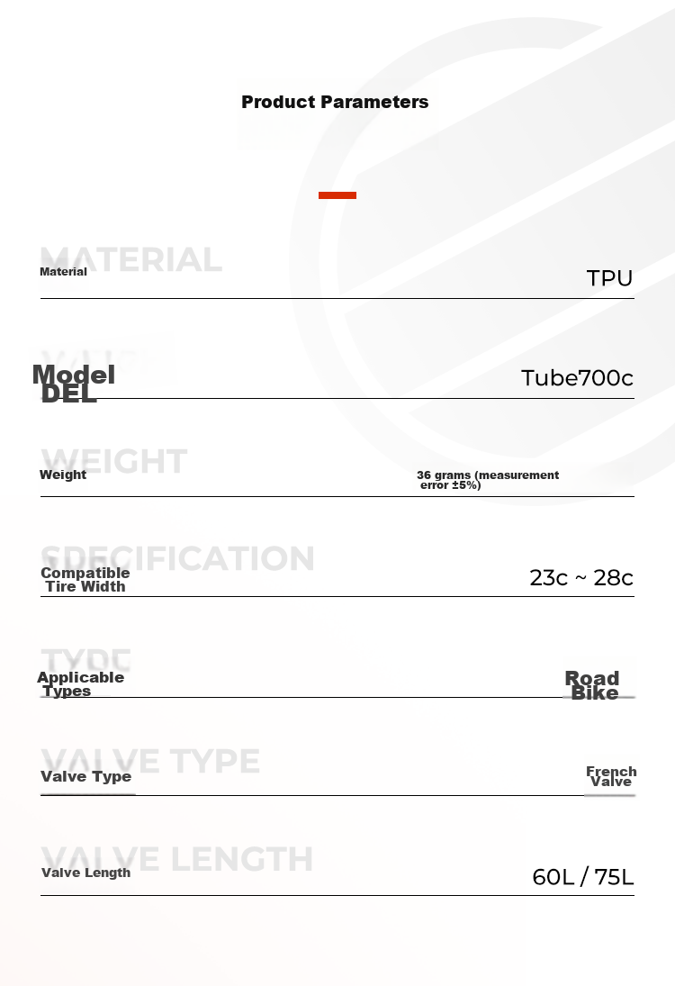 Magene Exar Tube 700c TPU Inner Tube, Road Bicycle Ultra-Light Tire, Presta Valve Inner Tube, Bicycle Accessories 9