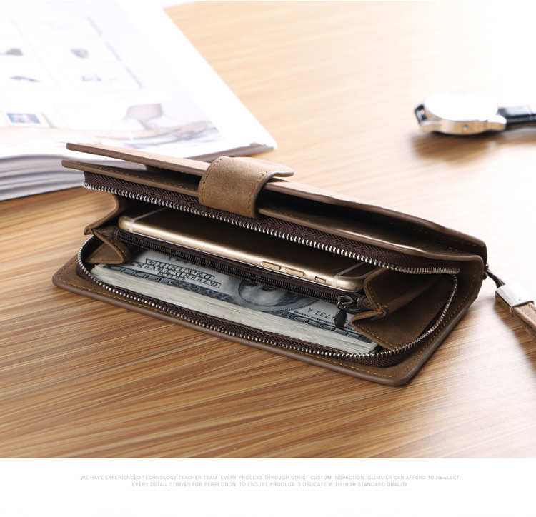 MashaLanti Men's Wallet, Long Style, Large Capacity, Leather Billfold, Handheld Multi-Card Slots, Coin Purse, All-In Design, Father's Day Gift 27