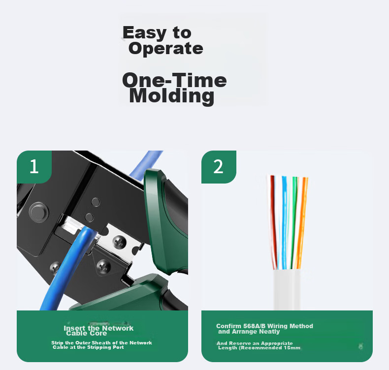 Ruineng Network Cable Crimper, RJ45 Crimping Tool Set, Network Cable Tester, Telephone And Computer Crimping Tool Pliers 13