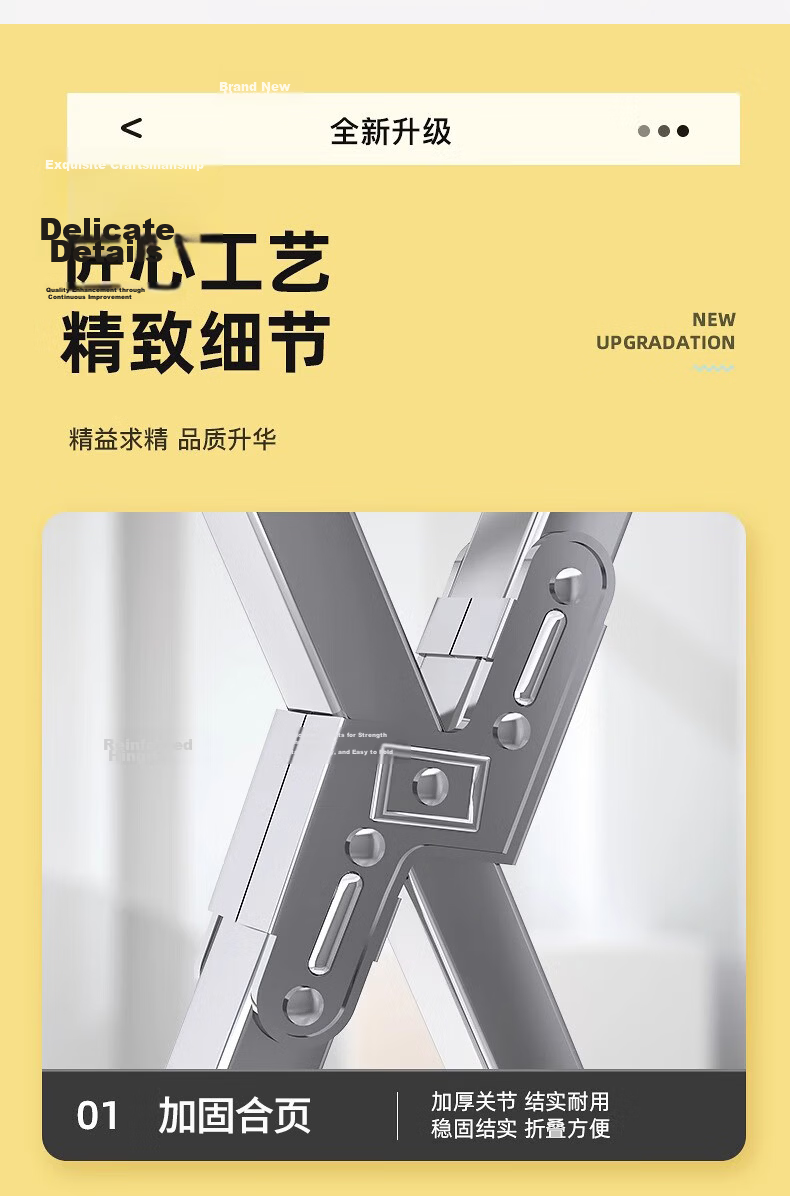 Jing Jiayi Double Rod Folding Floor Clothes Drying Rack Balcony Telescopic Clothes Hanger No Installation Needed 4