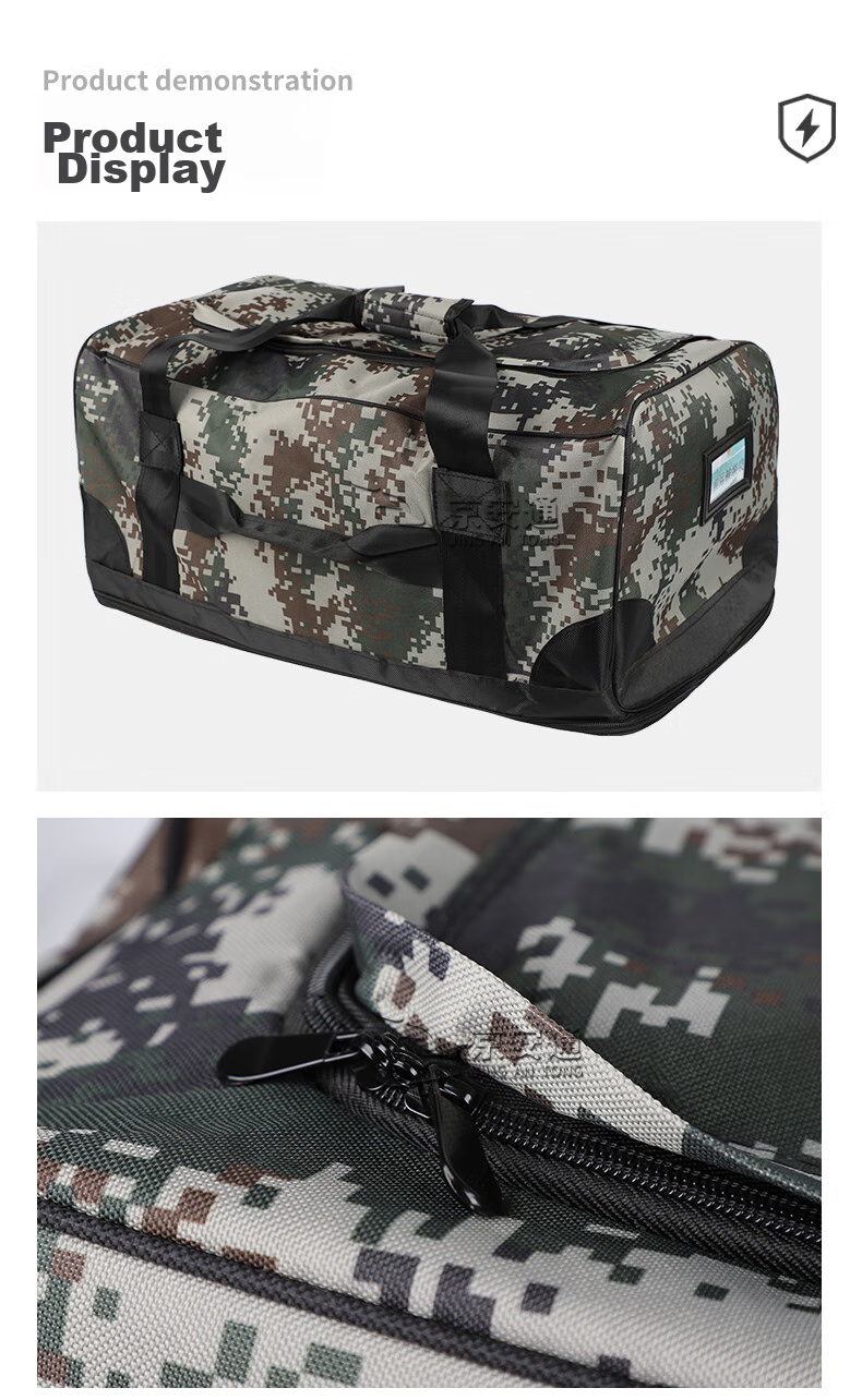 Jingantong Camouflage Front Carry Bag, Stay-Behind Bag, Thickened Large Capacity Waterproof Canvas Handbag with Rear Compartment 7