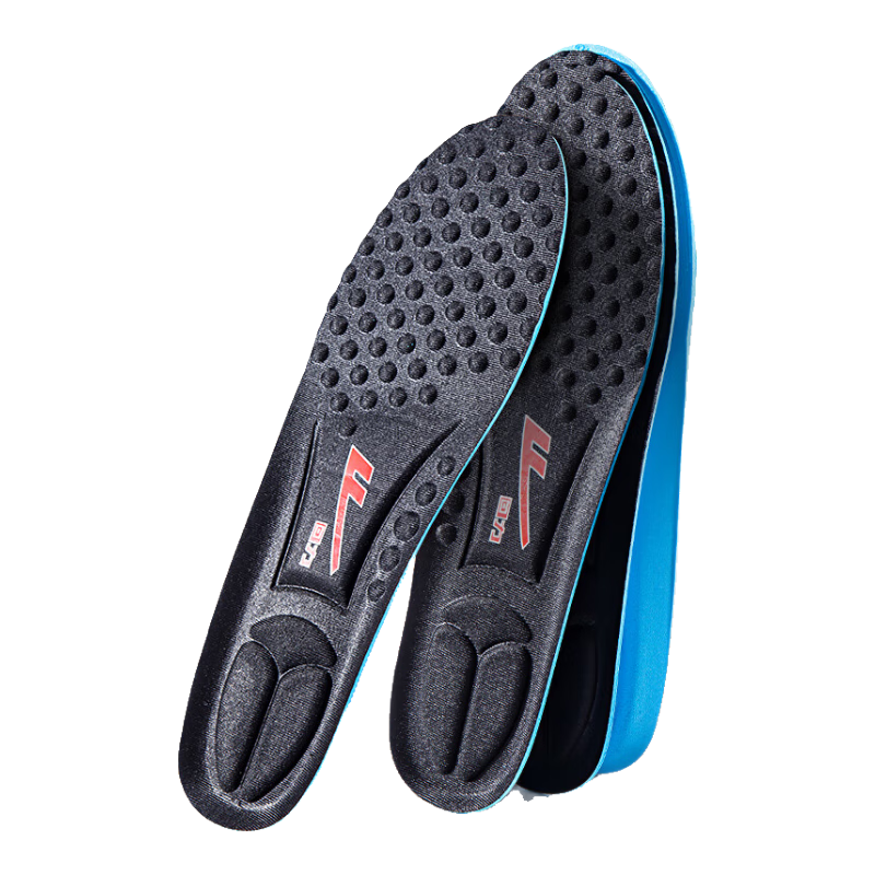 Warrior Sports Insoles for Men, Shock-Absorbing, Soft And Bouncy, Odor-Resistant, Breathable, Sweat-Absorbing, Military Training 5017, Black, Size 45-46