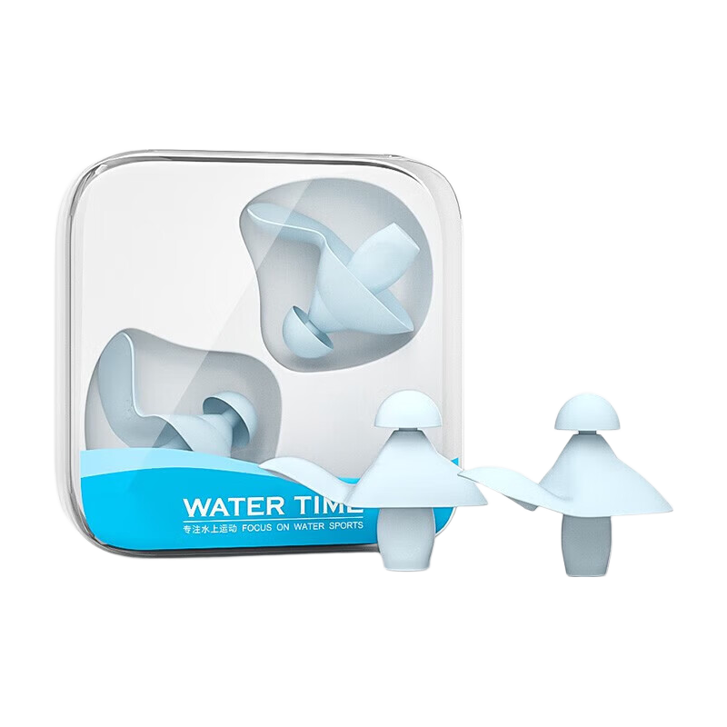 WATERTIME / Shuichuan Swimming Earplugs Waterproof Professional Children And Adults Anti-Inflammatory Diving Anti-Ingress Device Swimming Equipment Blue