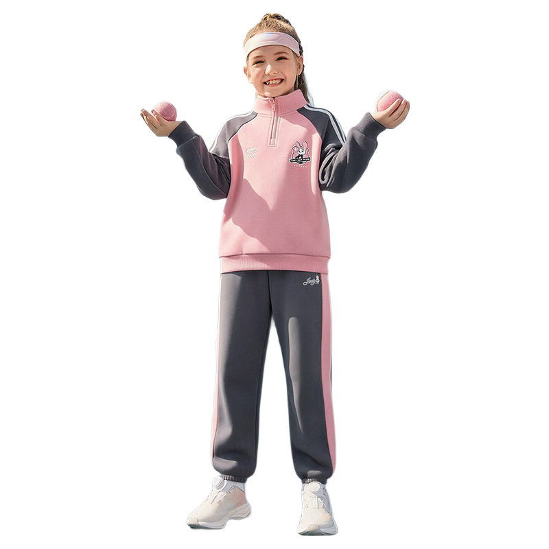 Disney Girls' Kids' Sports Sweatshirt Jacket and Pants Set 2026 Spring New Children's Two-Piece Outfit Sweet and Cool